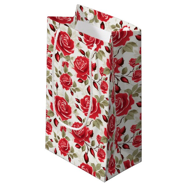 Red Roses Gift Bag (Front Angled)