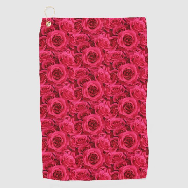 Red roses Golf Towel (Front)