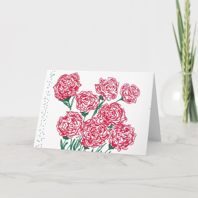 Red Roses Greeting Card (Front)