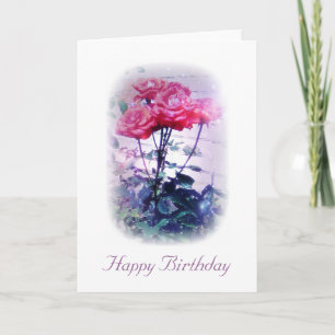 Red Roses - Happy Birthday Card