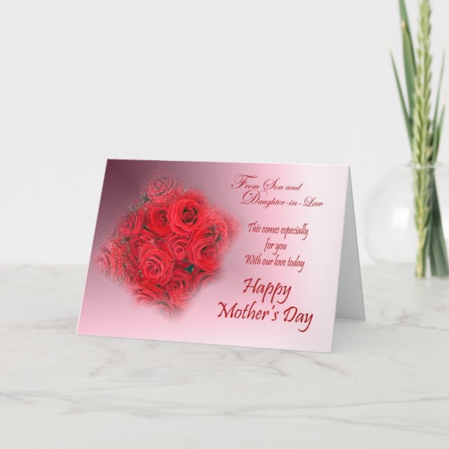 Red Roses Happy Mother's Day Card (Front)