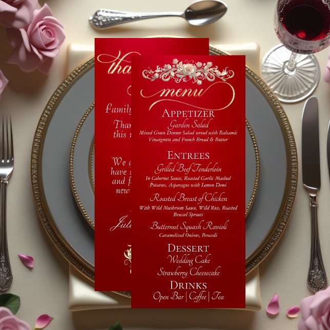 Red - Roses, Heart & Thank You Menu (Creator Uploaded)