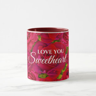 Red Roses I Love you Name Mug