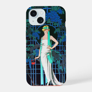 RED ROSES IN THE NIGHT,BEAUTY FASHION MONOGRAM iPhone 15 CASE