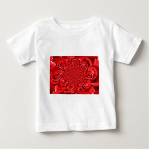 Red Roses Kaleidoscope: Happy Valentine's Day Art  Baby T-Shirt