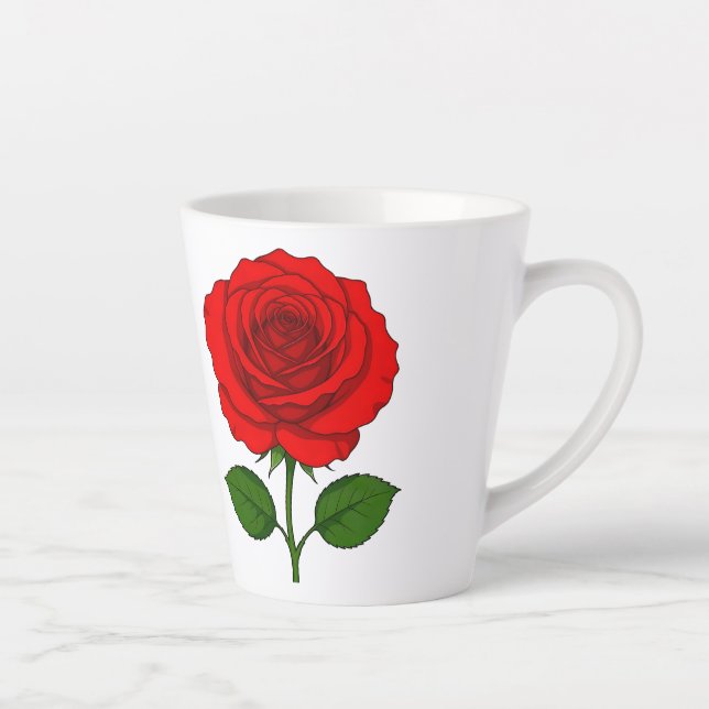 Red Roses Latte Mug (Right)