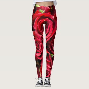 Red roses leggings