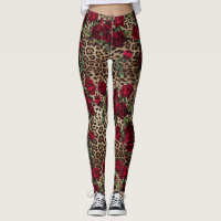 Red Roses Leopard print
