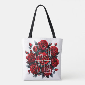 Red roses - LOVE Tote Bag
