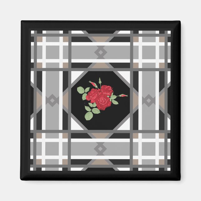 Red roses magnet (Front)