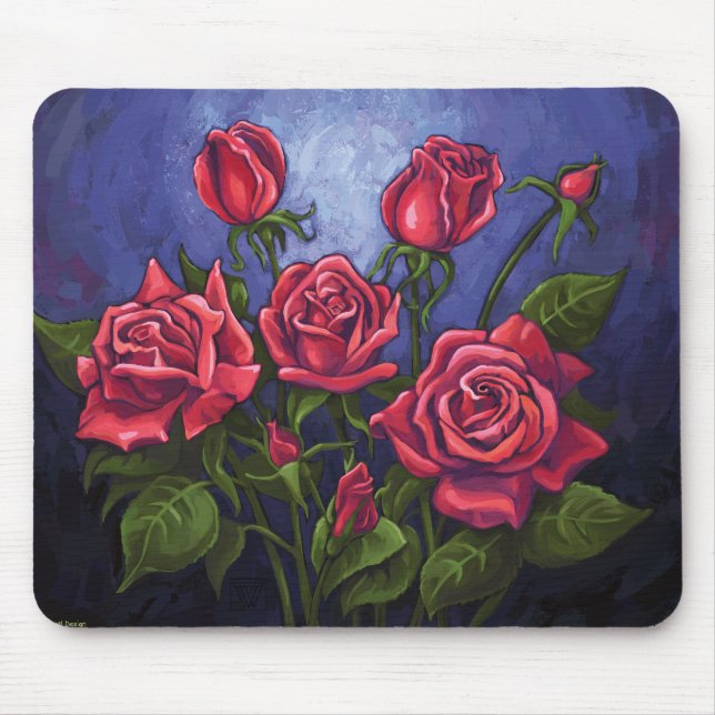 Red Roses Mouse Mat (Front)