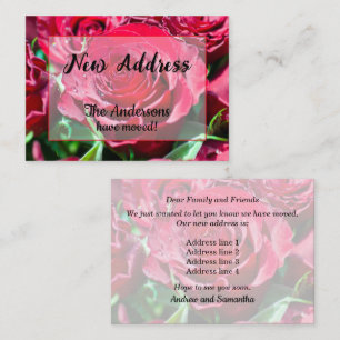 Red Roses New Address Announcement