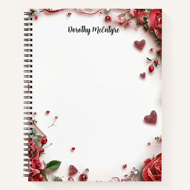 Red Roses  Notebook (Front)