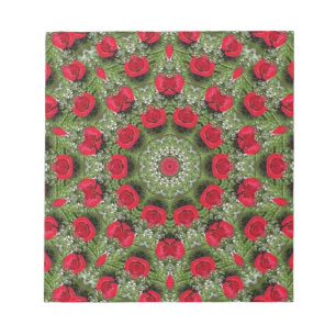 Red roses notepad