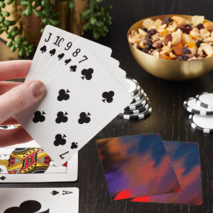 Red roses of our vibrant continent playing cards