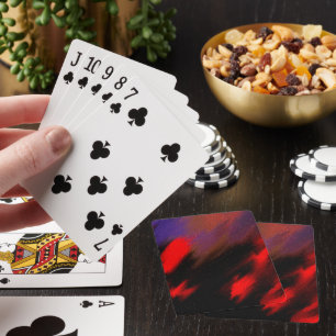 Red roses of our vibrant continent playing cards