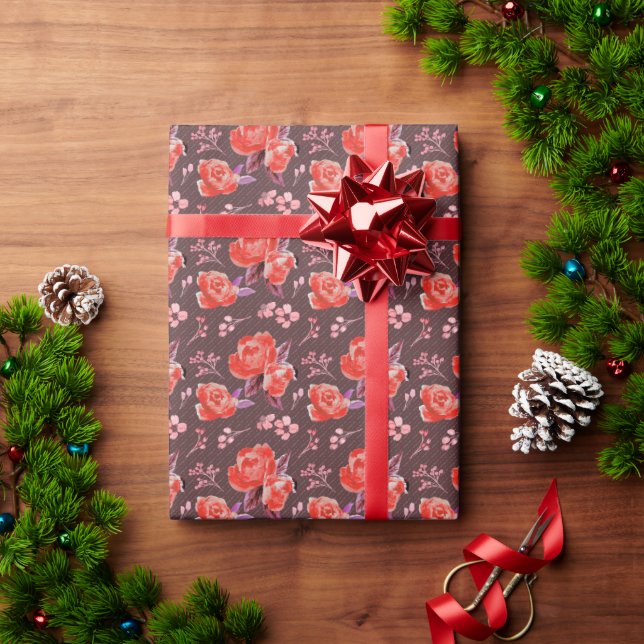 Red Roses on a Brown Paper (Holiday Gift)
