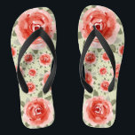 Red Roses on White and Lime Dots Flip Flops<br><div class="desc">FLIP FLOPS for WOMEN or MEN with a custom design of a large red rose on lime green behind white polka dots - change the background colour to anything if you're not crazy about the green. Great for KY Derby party attire! We've got a matching SHIRT, TIE, HEADBAND, BANDANA and...</div>