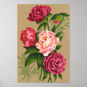Red Roses Painting Poster