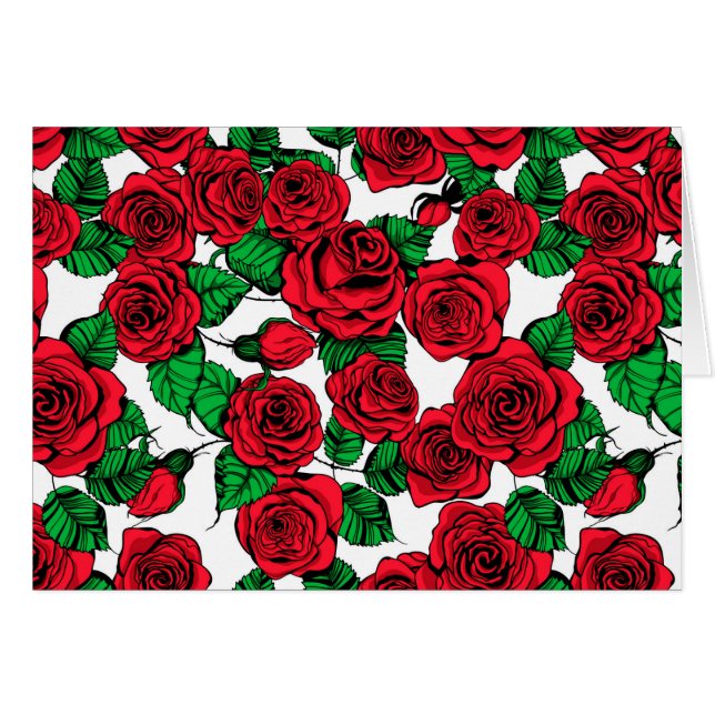 Red roses pattern (Front Horizontal)
