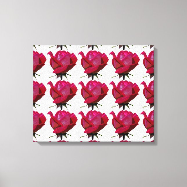 red roses pattern canvas print (Front)
