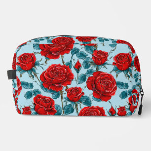 Red roses pattern dopp kit