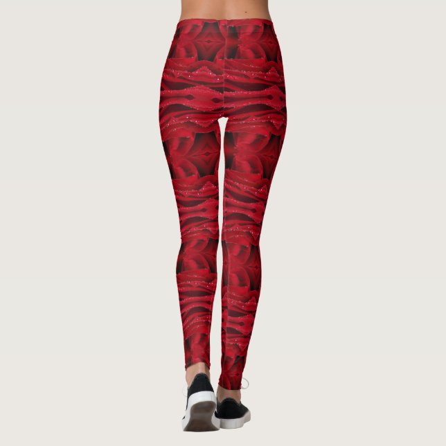 red roses pattern leggings (Back)