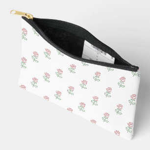Red Roses, Pattern Of Roses, Flowers Accessory Pouch