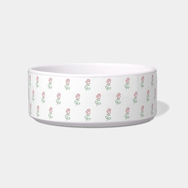 Red Roses, Pattern Of Roses, Flowers Bowl (Front)
