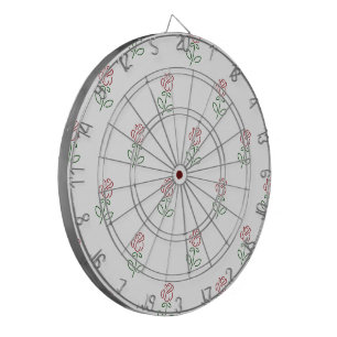 Red Roses, Pattern Of Roses, Flowers Dartboard