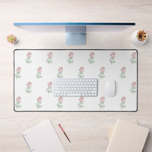 Red Roses, Pattern Of Roses, Flowers Desk Mat