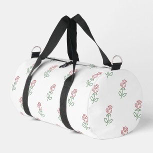 Red Roses, Pattern Of Roses, Flowers Duffle Bag