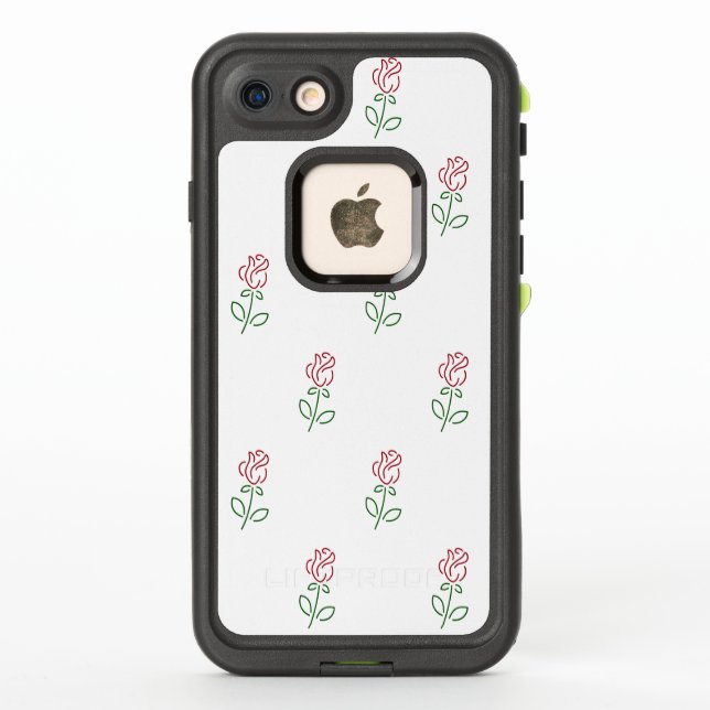 Red Roses, Pattern Of Roses, Flowers LifeProof iPhone Case (Back)