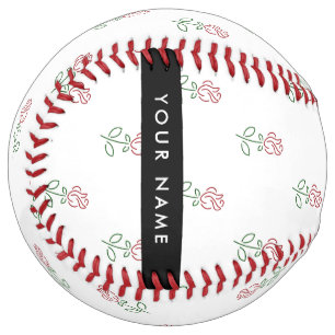 Red Roses, Pattern Of Roses, Your Name Softball