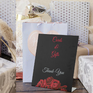 Red Roses  Pedestal Sign