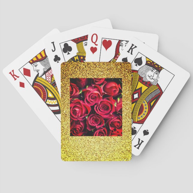 Red Roses Playing Cards (Back)