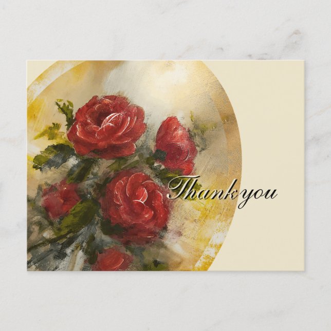 Red Roses Postcard (Front)