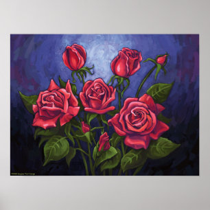 Red Roses Poster
