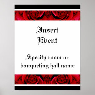 Red roses posters templates - customisable