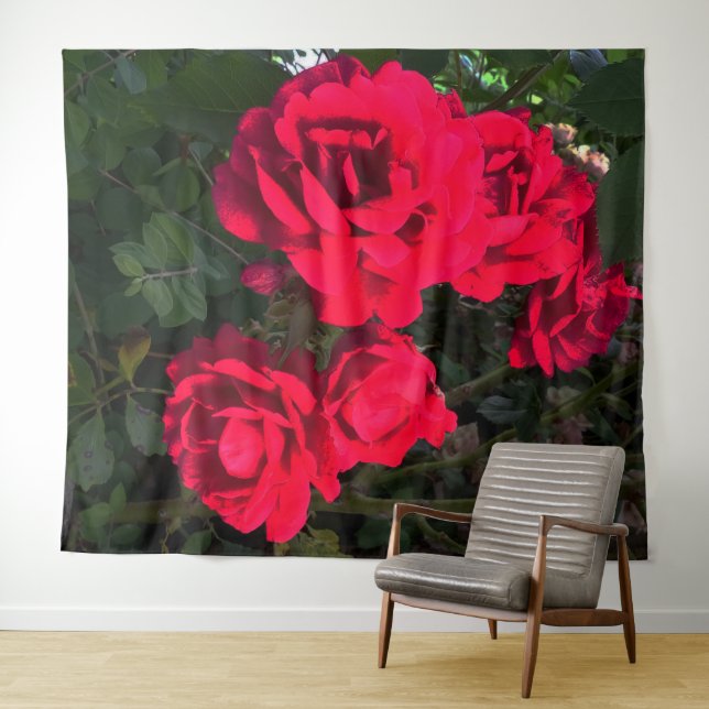 Red Roses Rosarium  Tapestry (In Situ (Horizontal))