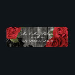 Red Roses Rustic Black Lace Wedding Favor Gift<br><div class="desc">Customize</div>