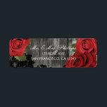 Red Roses Rustic Black Lace Wedding Favor Gift<br><div class="desc">Customize</div>