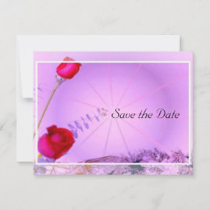 Red Roses Save the Date Invitation