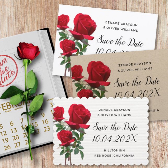 Red Roses Save the Date Marriage Announcement (Creator Uploaded)