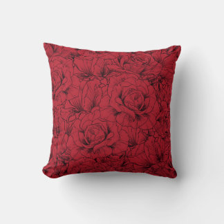 red roses seamless pattern  cushion