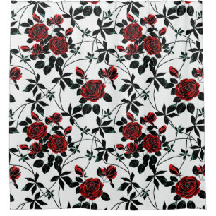 Red roses . shower curtain