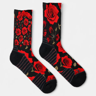 Red roses socks