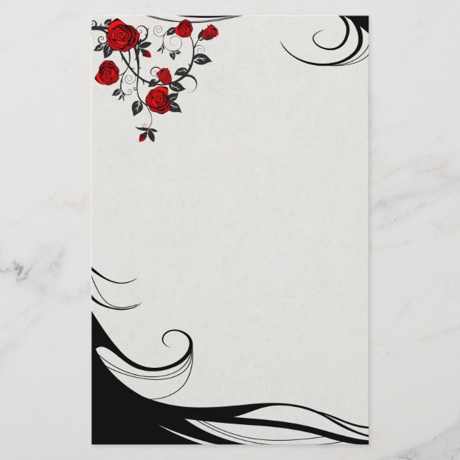 Red Roses Stationery (Front)
