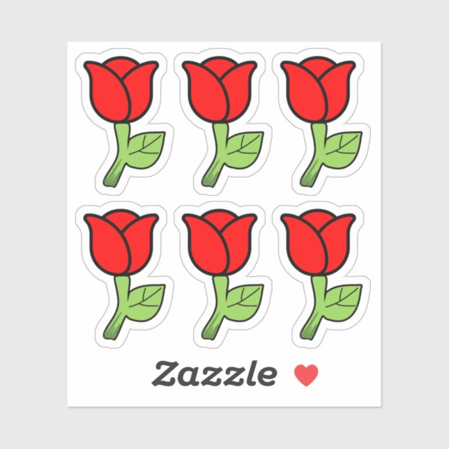 Red Roses Sticker (Sheet)