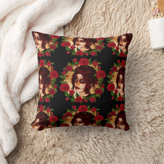 Red Roses Sugar Doll Cushion (Blanket)